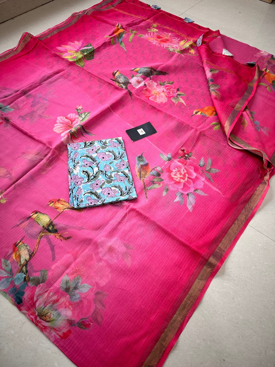 Pure Digital Printed Kota Cotton Doria Saree