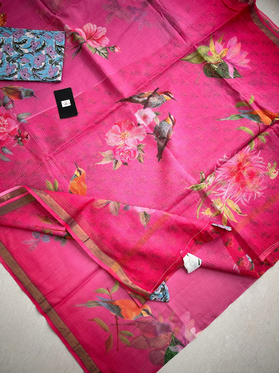 Pure Digital Printed Kota Cotton Doria Saree