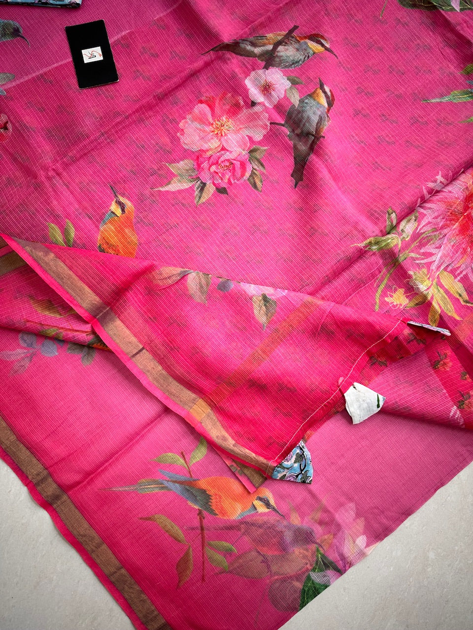 Pure Digital Printed Kota Cotton Doria Saree