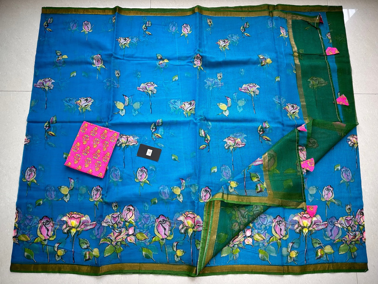 Pure Digital Printed Kota Cotton Doria Saree