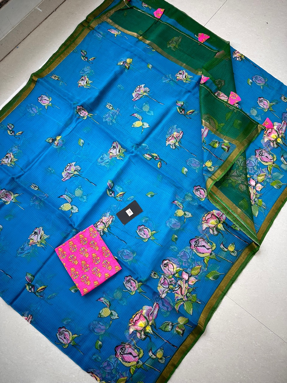 Pure Digital Printed Kota Cotton Doria Saree