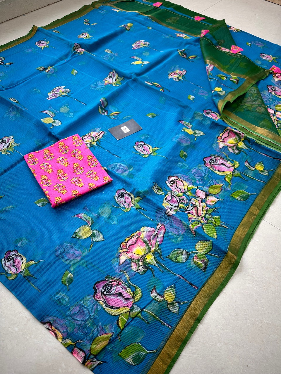 Pure Digital Printed Kota Cotton Doria Saree