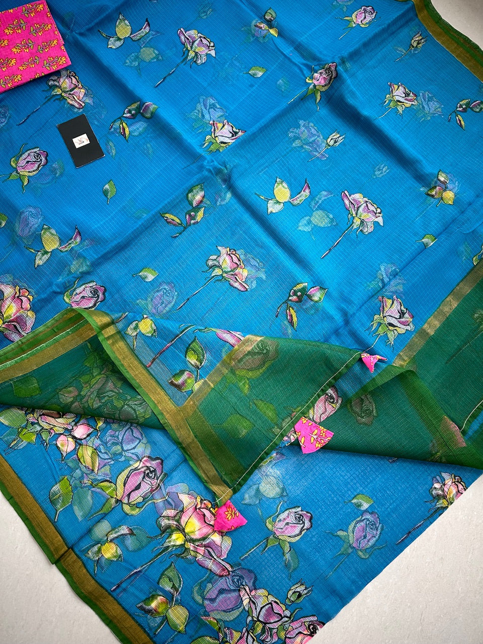 Pure Digital Printed Kota Cotton Doria Saree