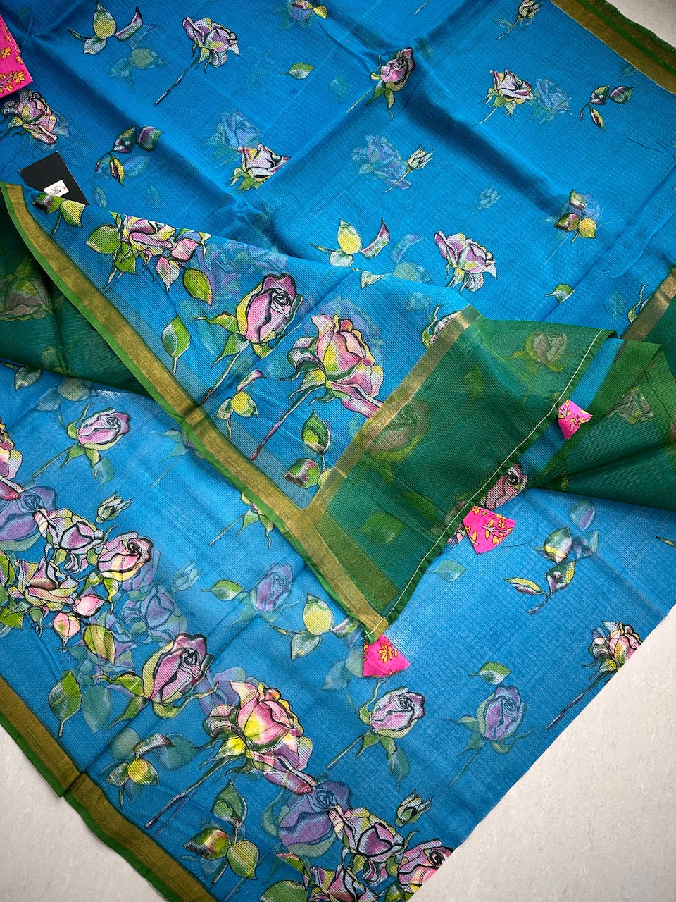 Pure Digital Printed Kota Cotton Doria Saree