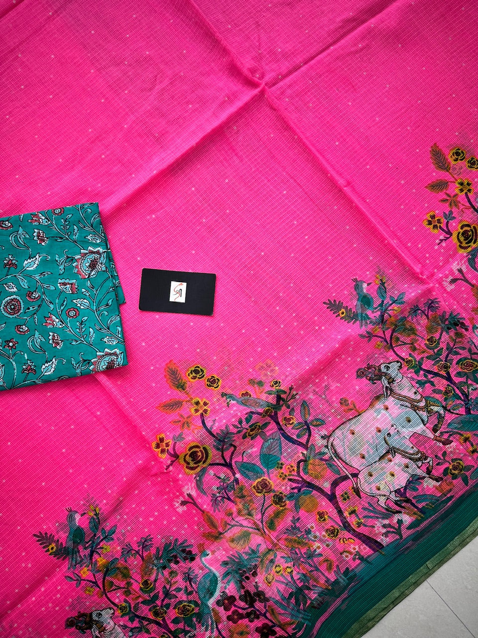 Pure Digital Printed Kota Cotton Doria Saree