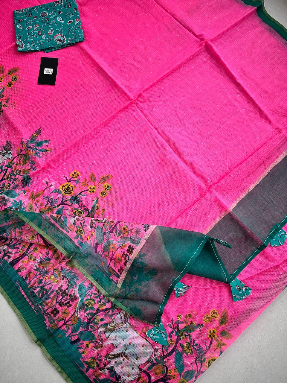 Pure Digital Printed Kota Cotton Doria Saree