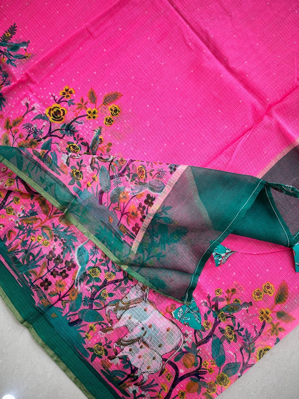 Pure Digital Printed Kota Cotton Doria Saree