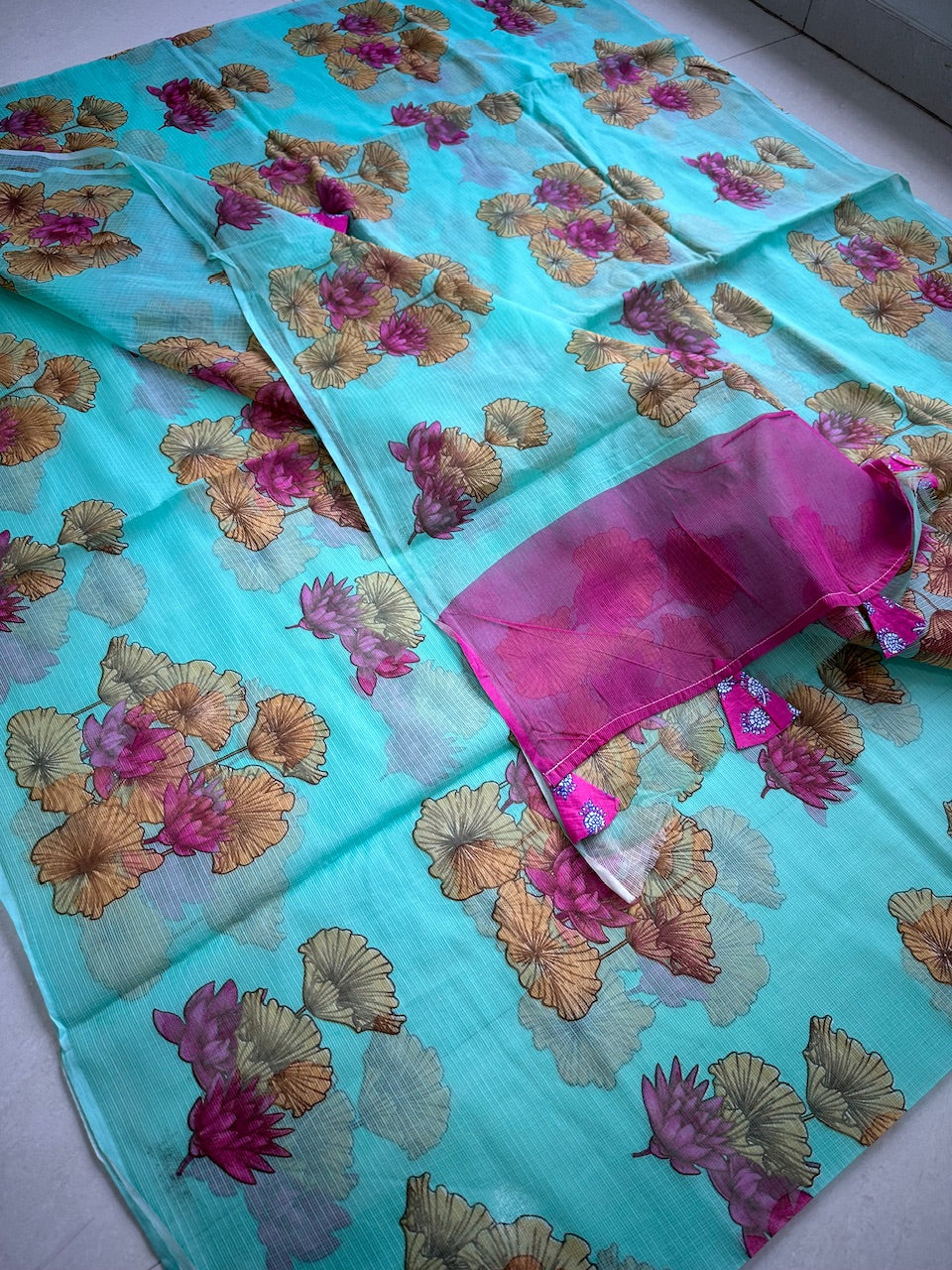 Pure Digital Printed Kota Cotton Doria Saree