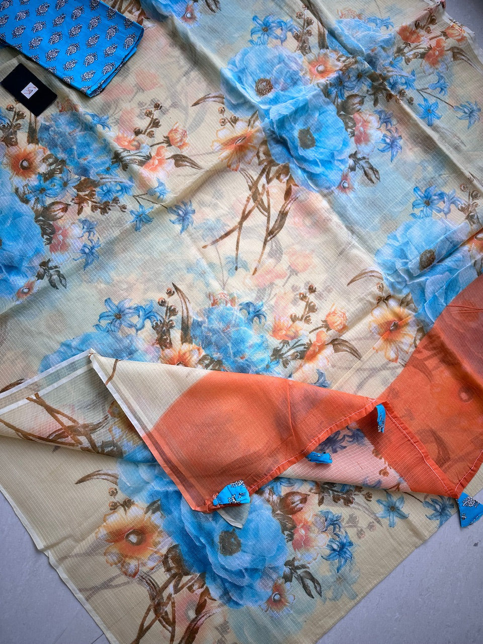 Pure Digital Printed Kota Cotton Doria Saree