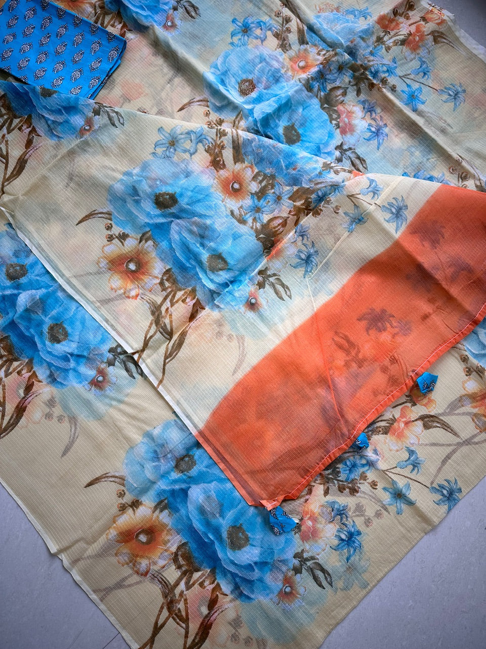 Pure Digital Printed Kota Cotton Doria Saree