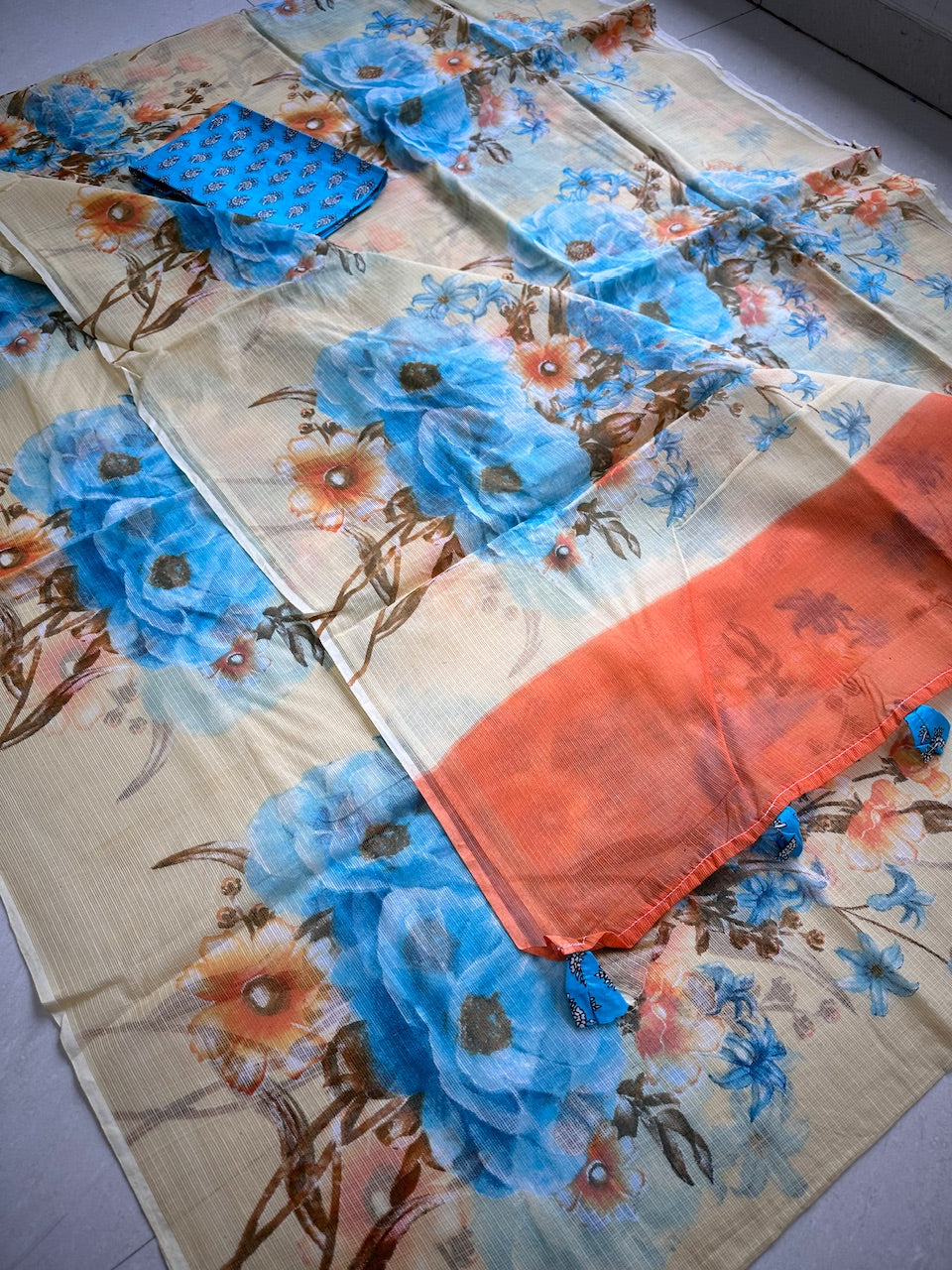 Pure Digital Printed Kota Cotton Doria Saree