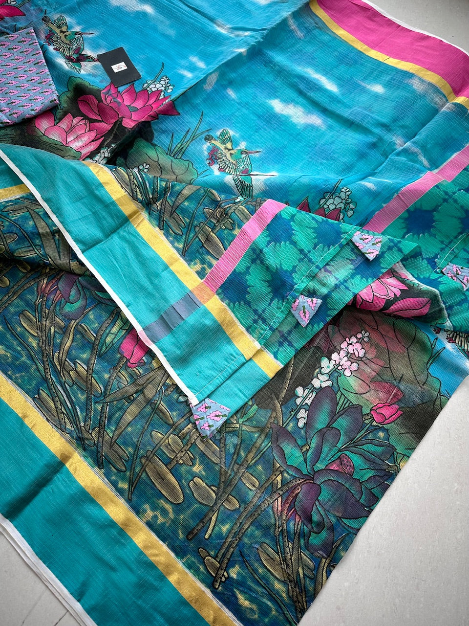 Pure Digital Printed Kota Cotton Doria Saree