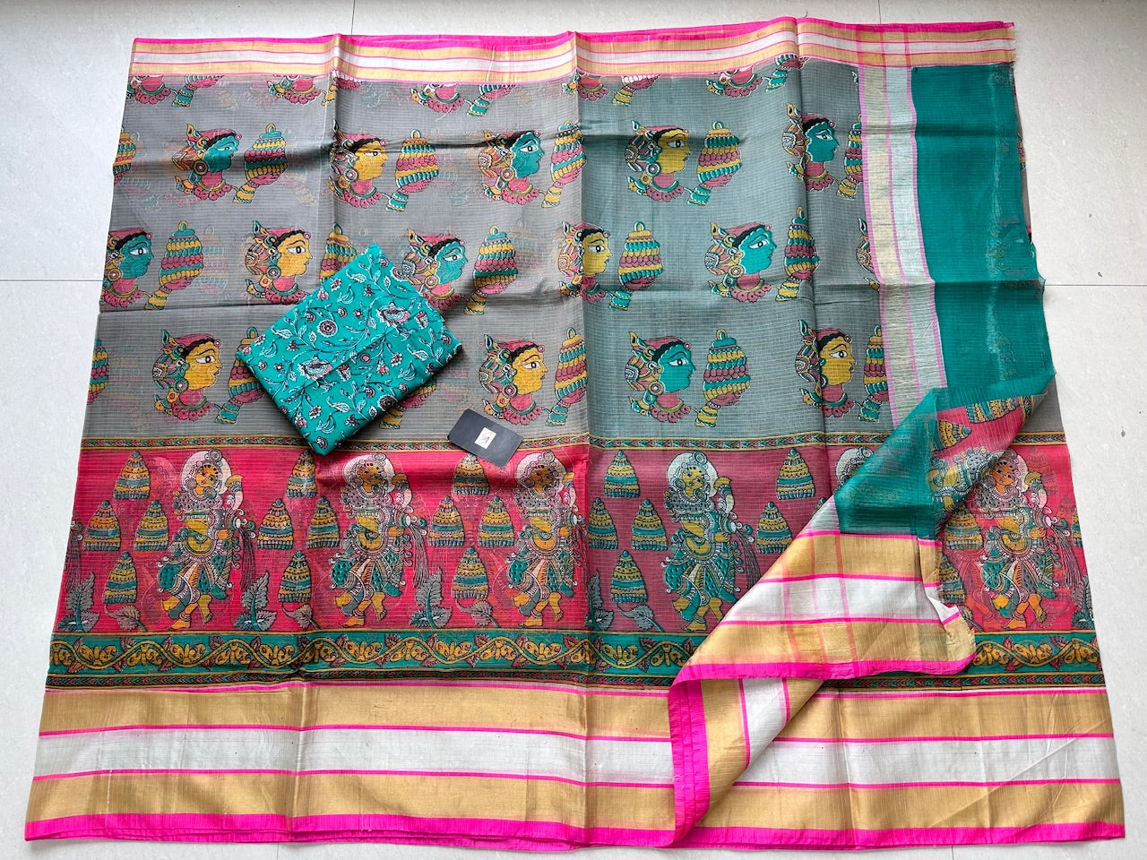 Pure Digital Printed Kota Cotton Doria Saree