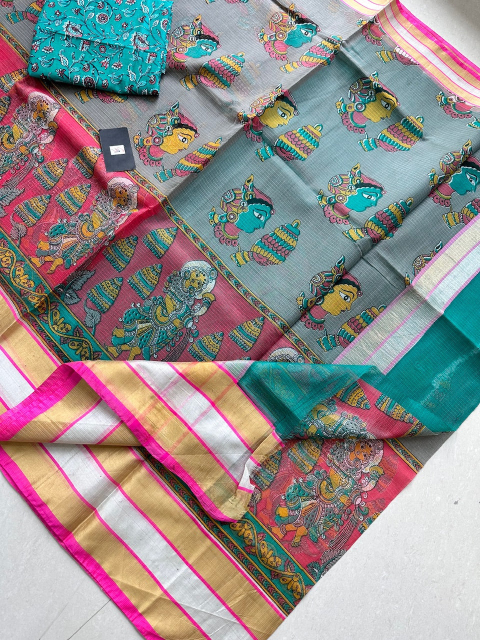 Pure Digital Printed Kota Cotton Doria Saree