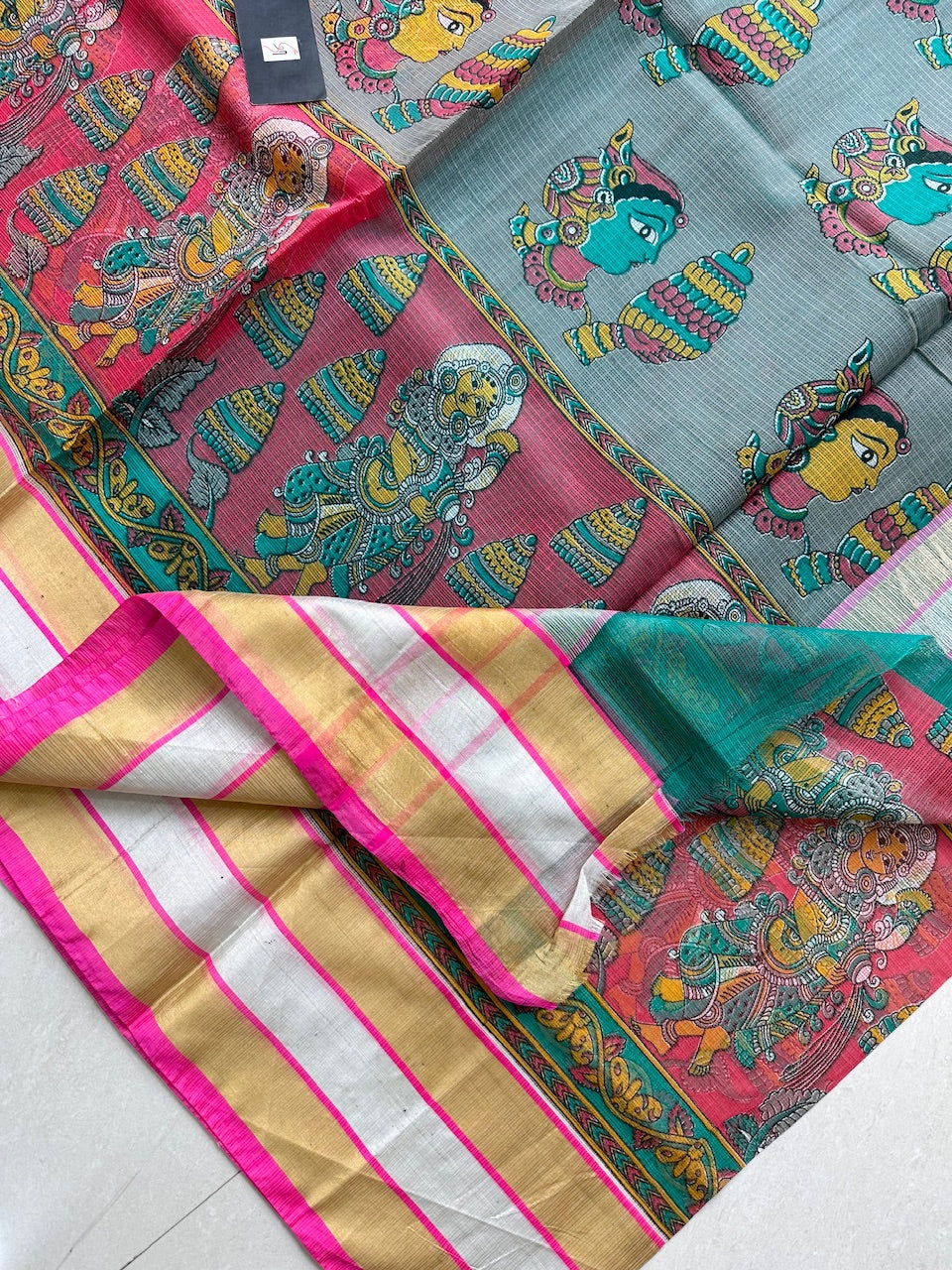 Pure Digital Printed Kota Cotton Doria Saree