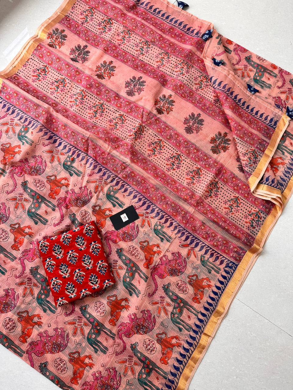 Pure Digital Printed Kota Cotton Doria Saree