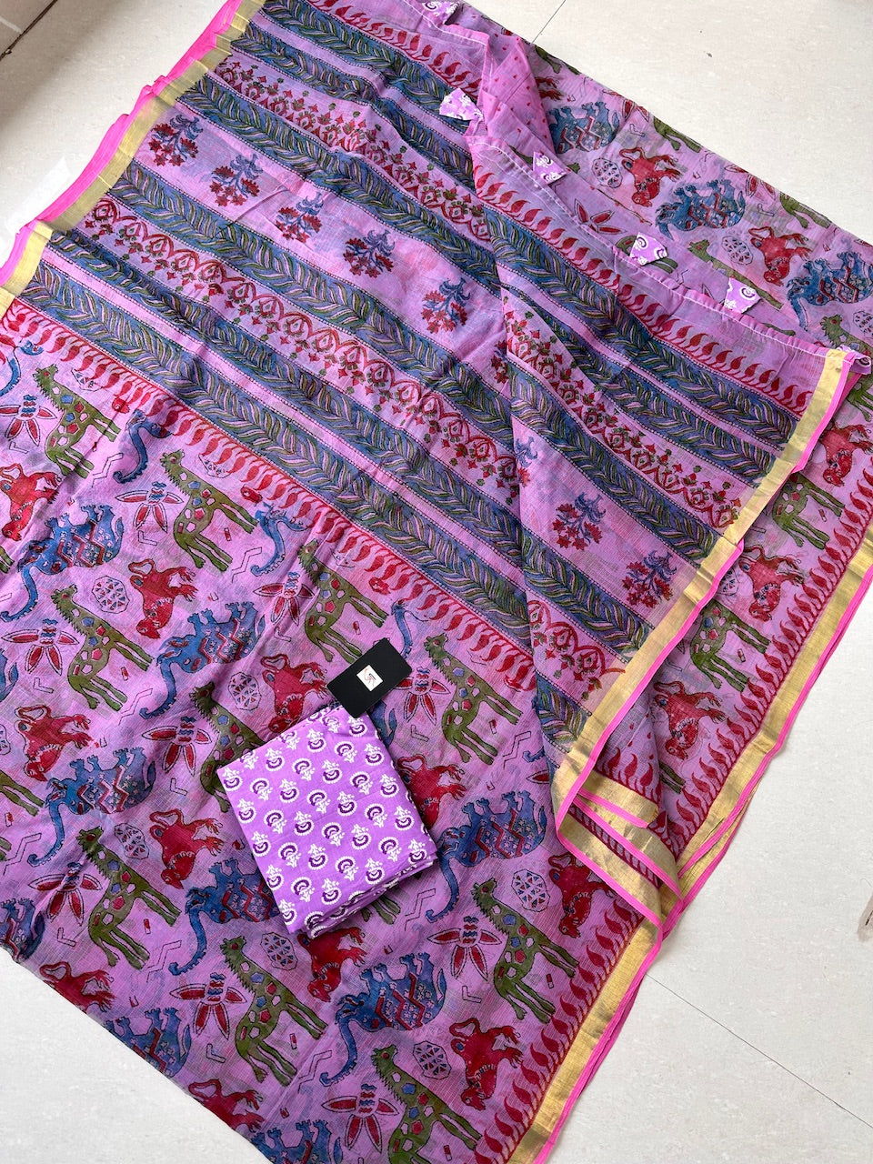 Pure Digital Printed Kota Cotton Doria Saree