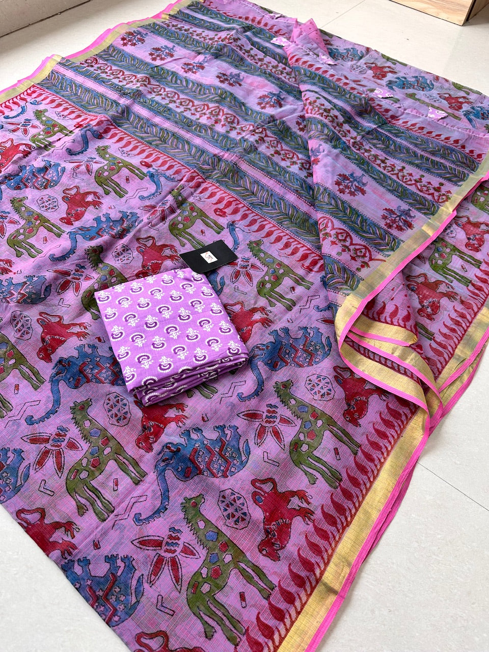 Pure Digital Printed Kota Cotton Doria Saree