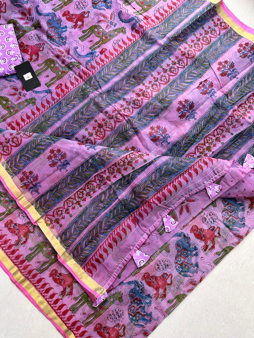 Pure Digital Printed Kota Cotton Doria Saree