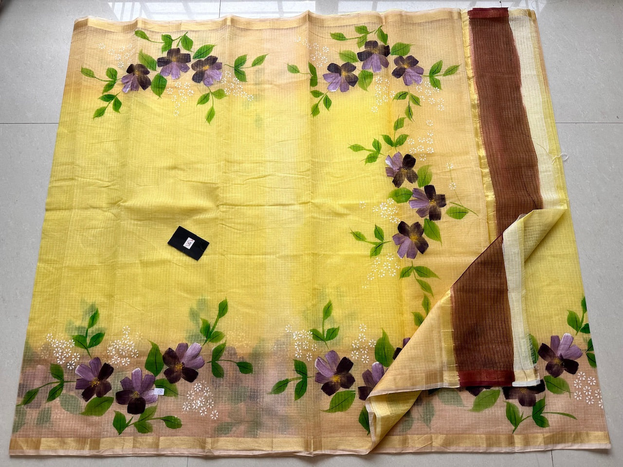 Handpainted Kota Cotton Doria Saree