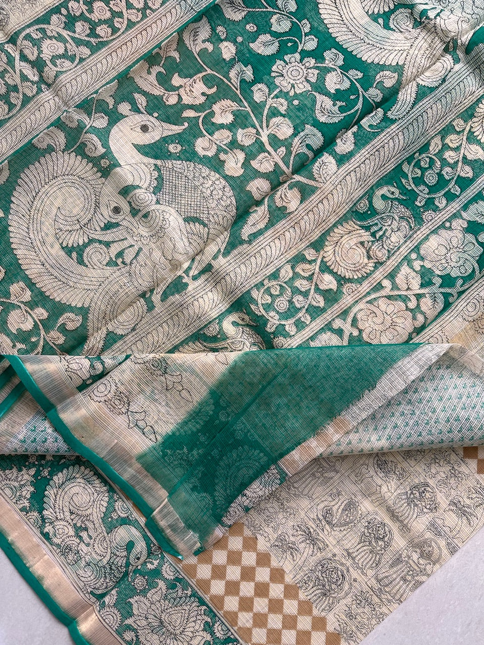 Pure Digital Printed Kota Cotton Doria Saree