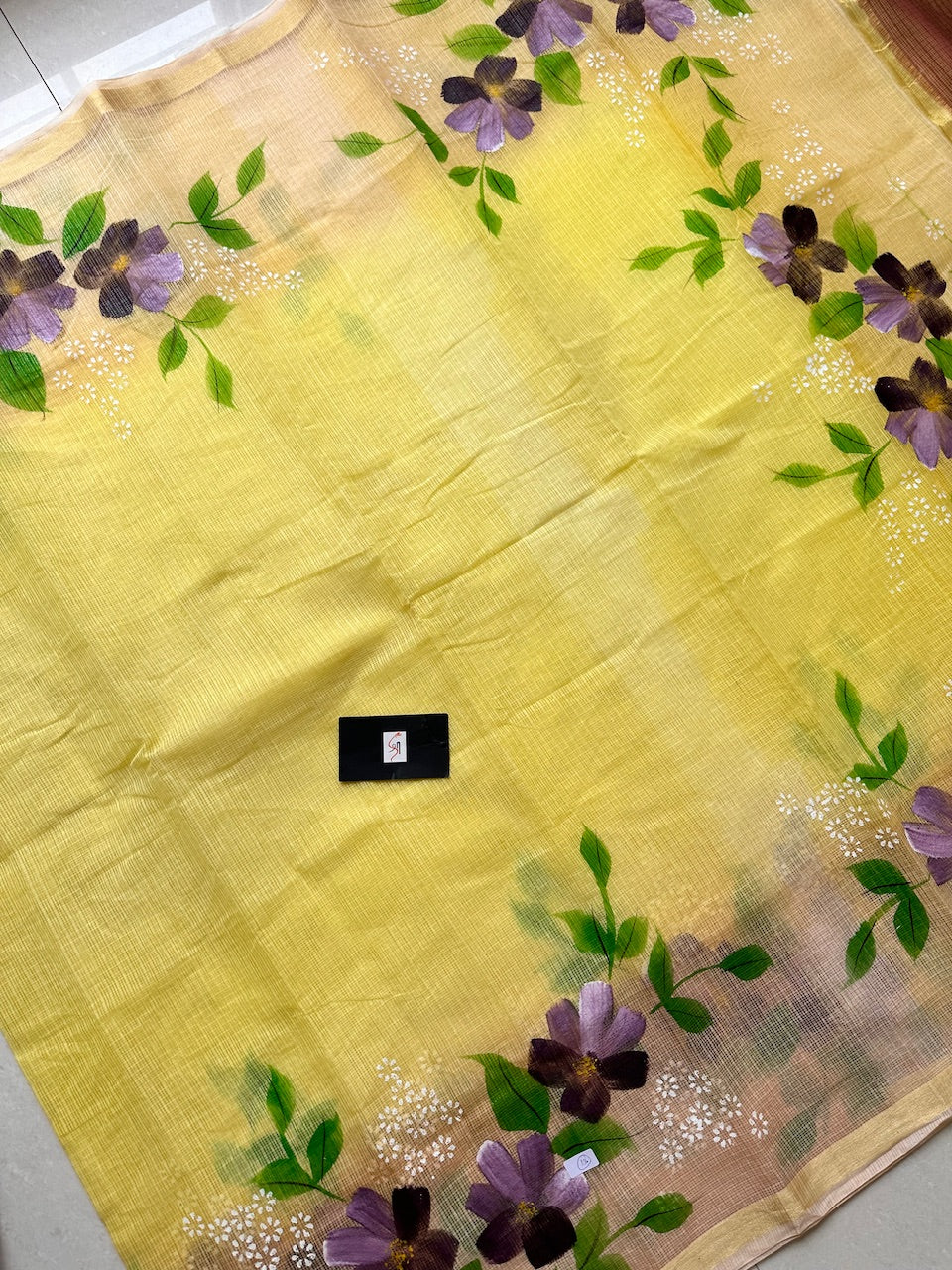 Handpainted Kota Cotton Doria Saree