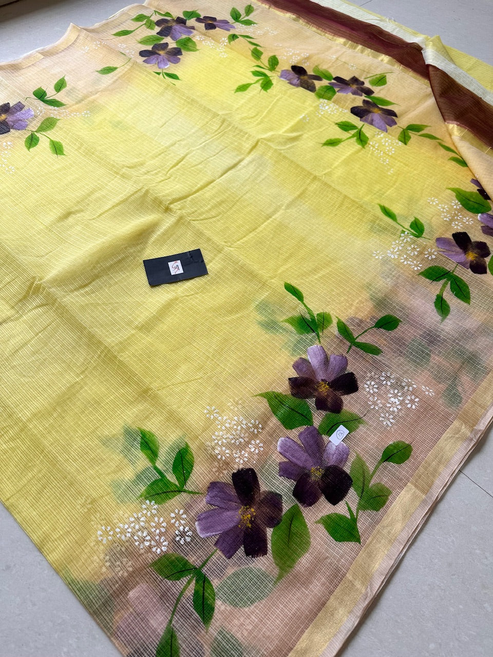 Handpainted Kota Cotton Doria Saree