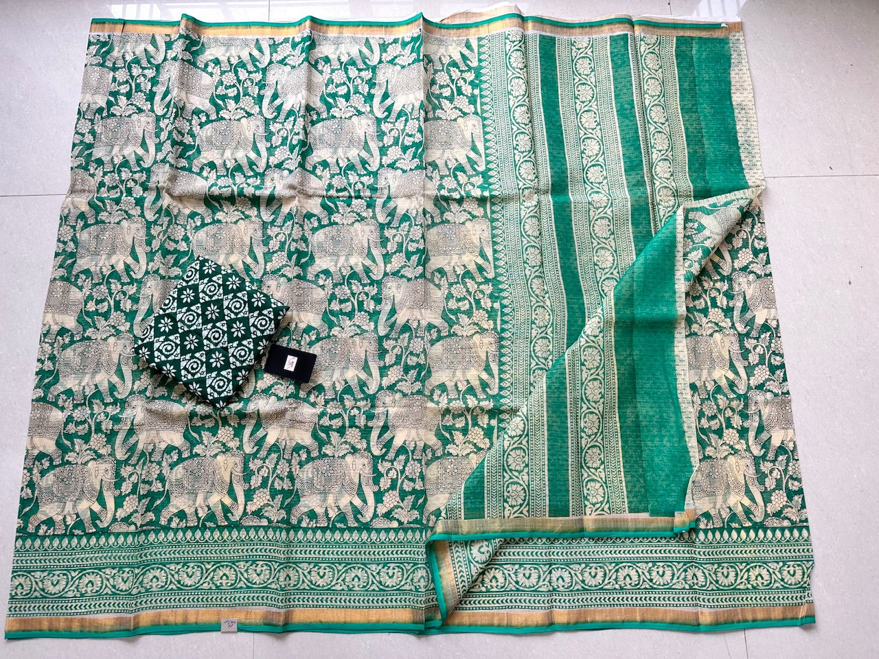 Pure Digital Printed Kota Cotton Doria Saree