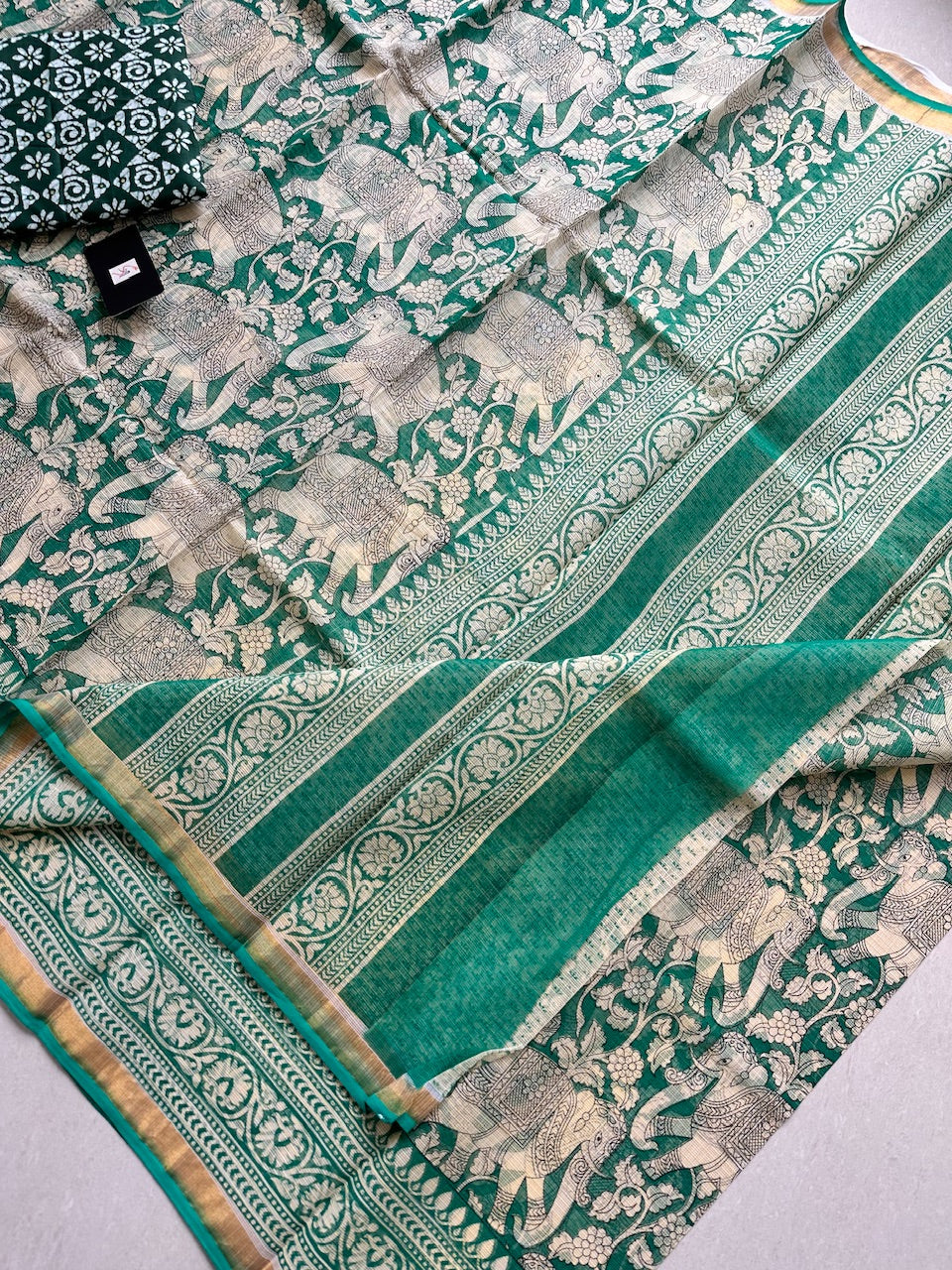 Pure Digital Printed Kota Cotton Doria Saree