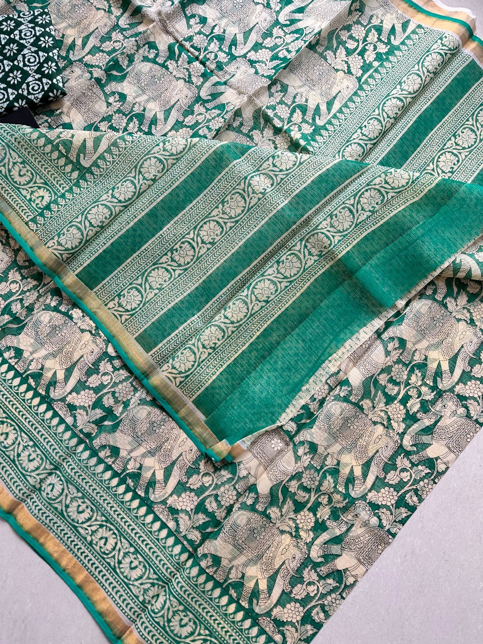 Pure Digital Printed Kota Cotton Doria Saree