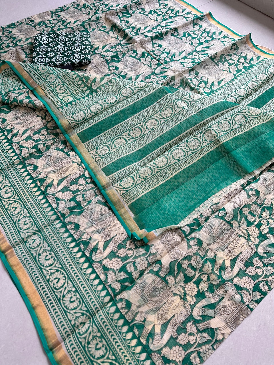 Pure Digital Printed Kota Cotton Doria Saree