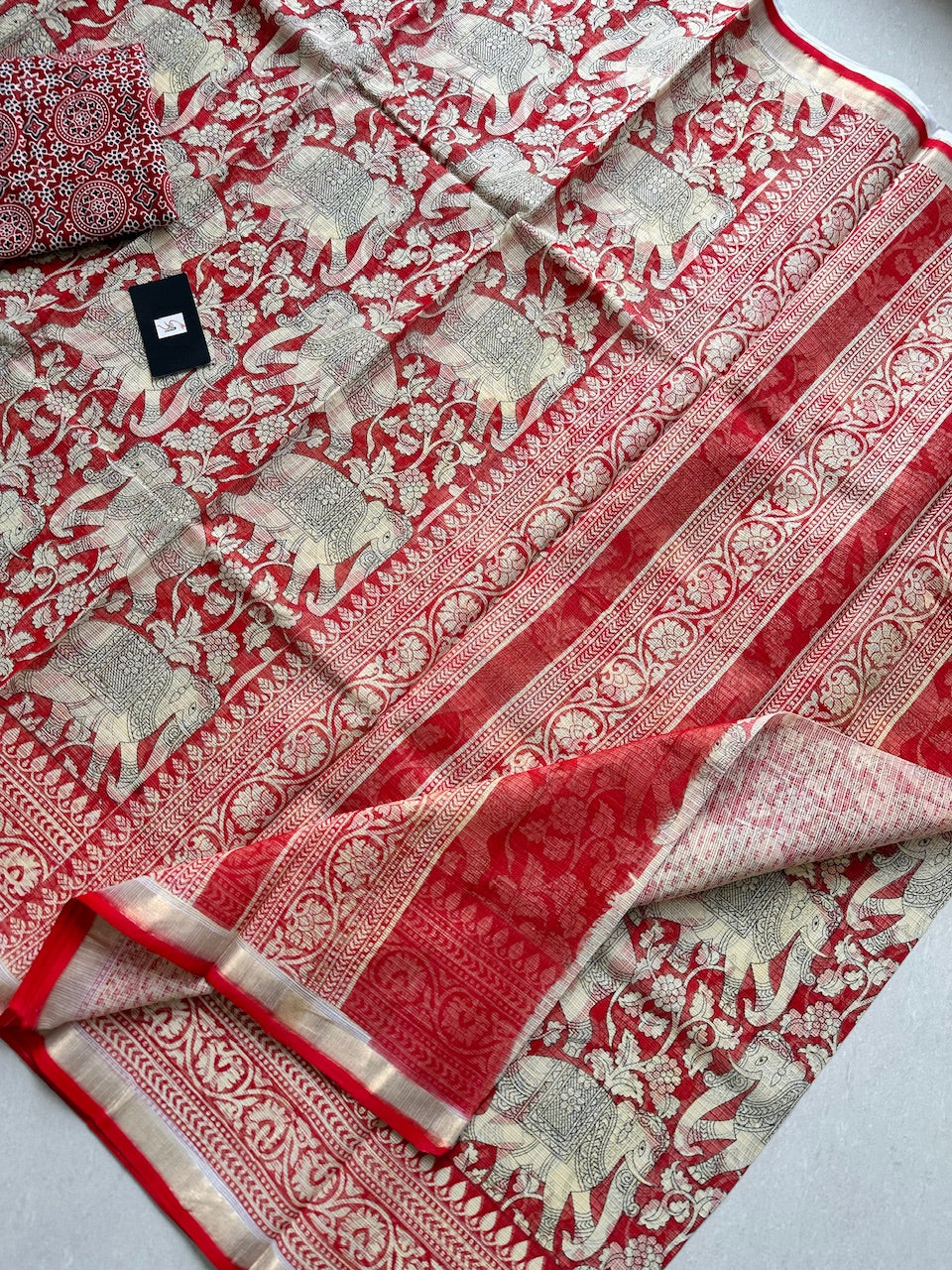 Digital Printed Kota Cotton Doria Saree