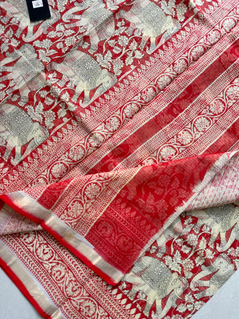 Digital Printed Kota Cotton Doria Saree