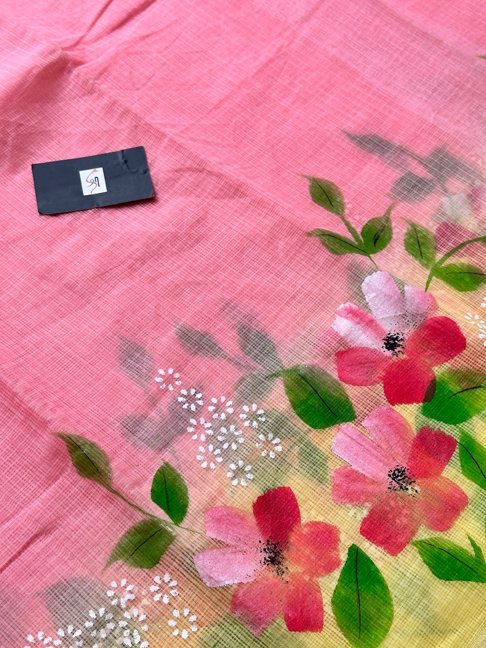 Handpainted Kota Cotton Doria Saree