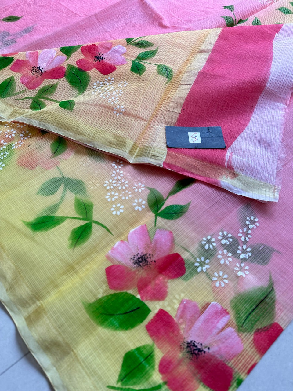 Handpainted Kota Cotton Doria Saree