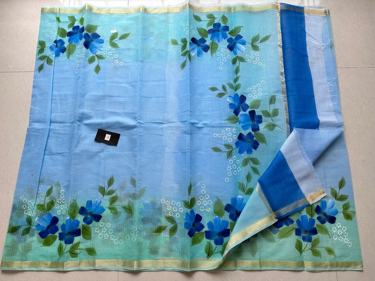 Handpainted Kota Cotton Doria Saree