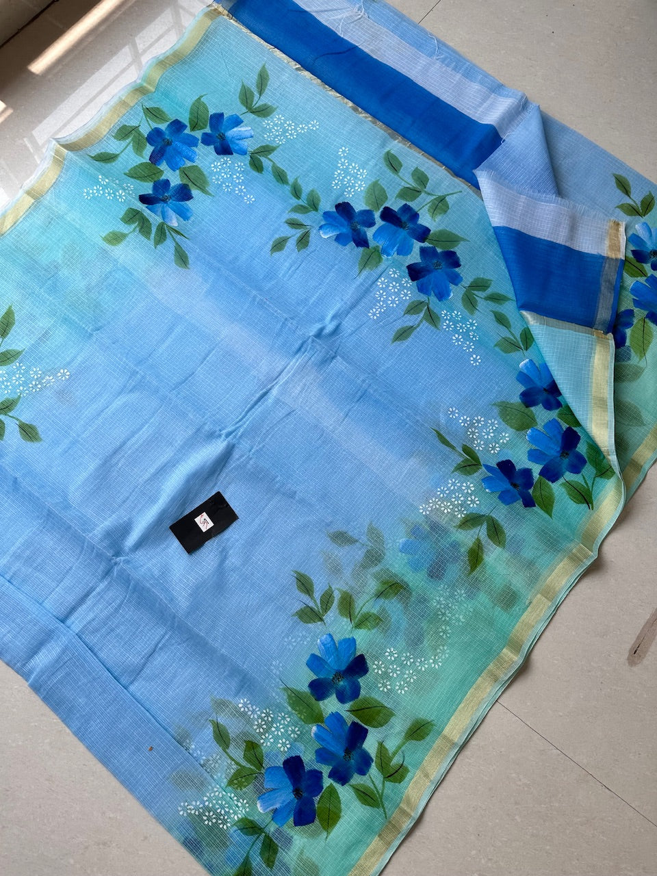 Handpainted Kota Cotton Doria Saree