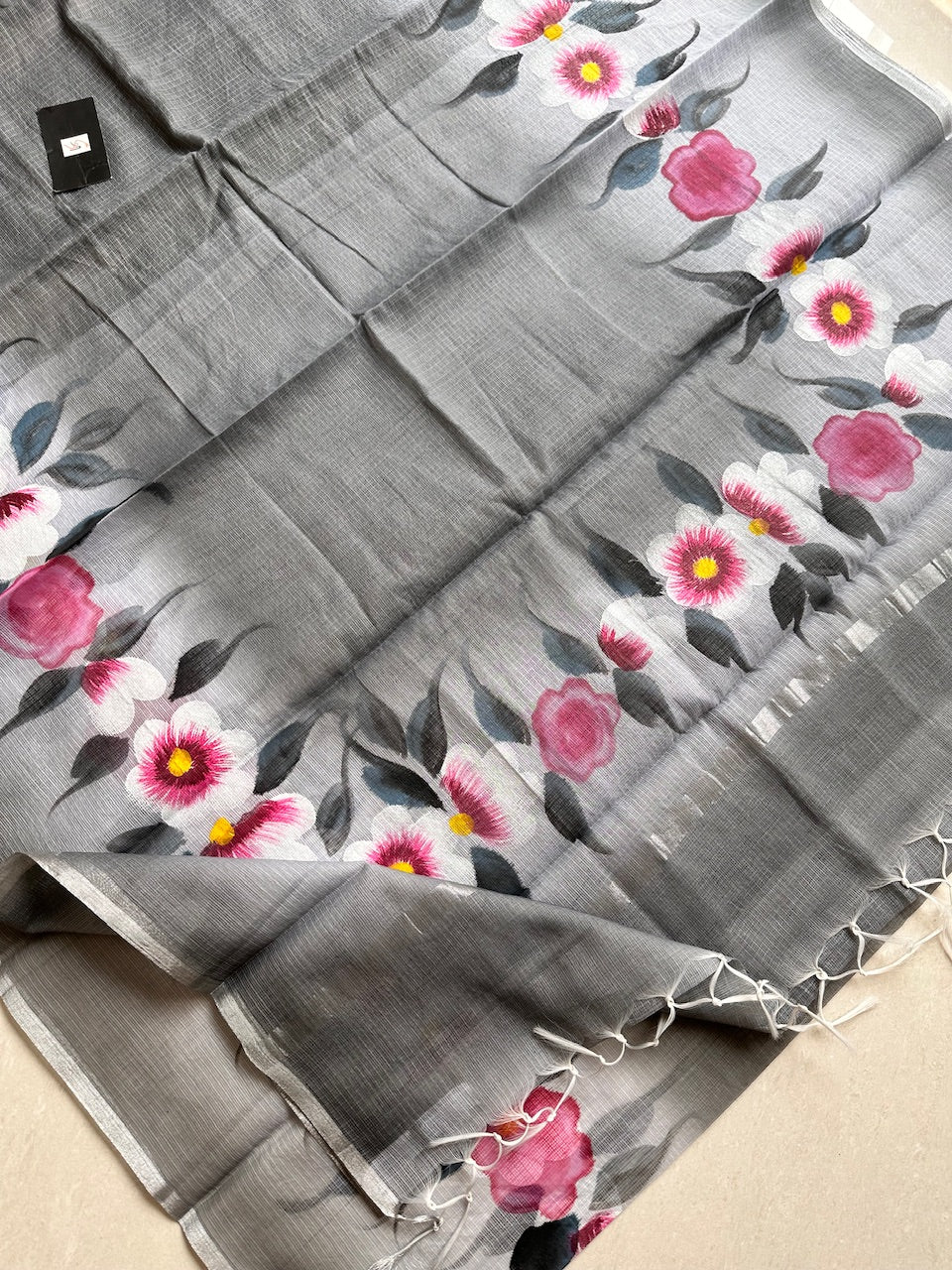 Handpainted Kota Cotton Doria Saree