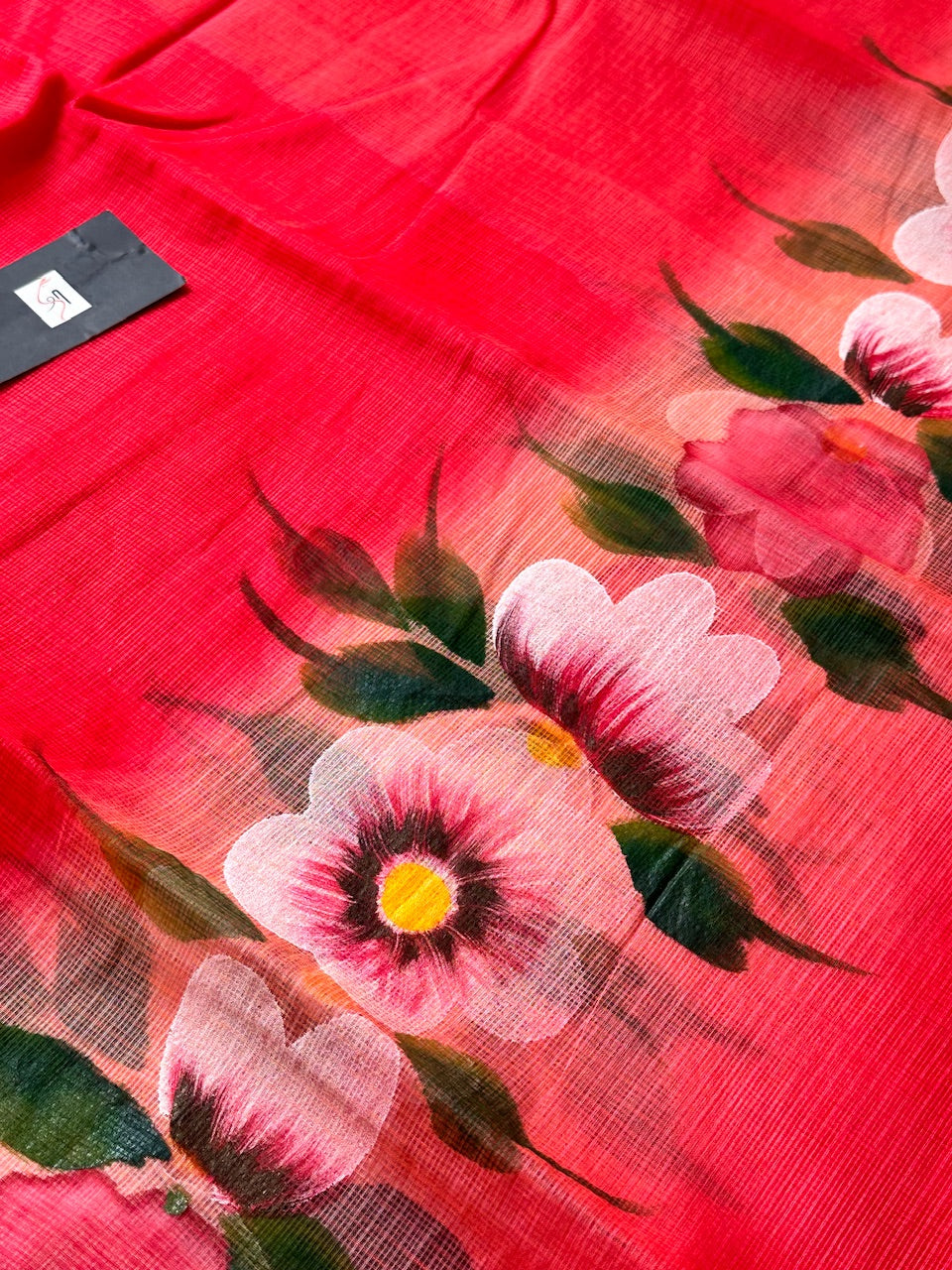 Handpainted Kota Cotton Doria Saree