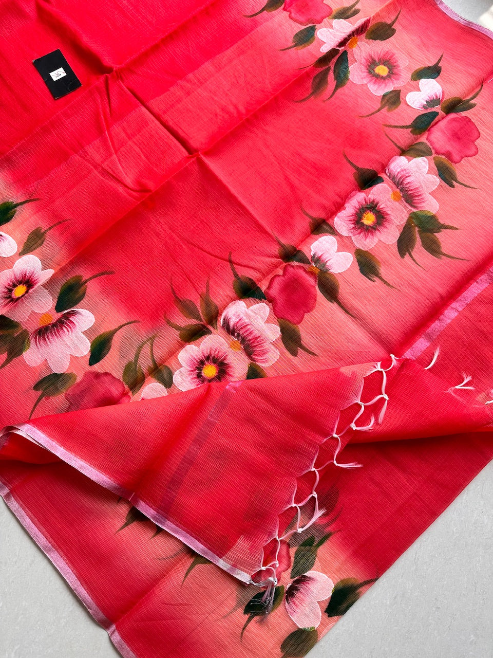 Handpainted Kota Cotton Doria Saree