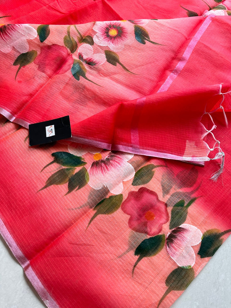 Handpainted Kota Cotton Doria Saree