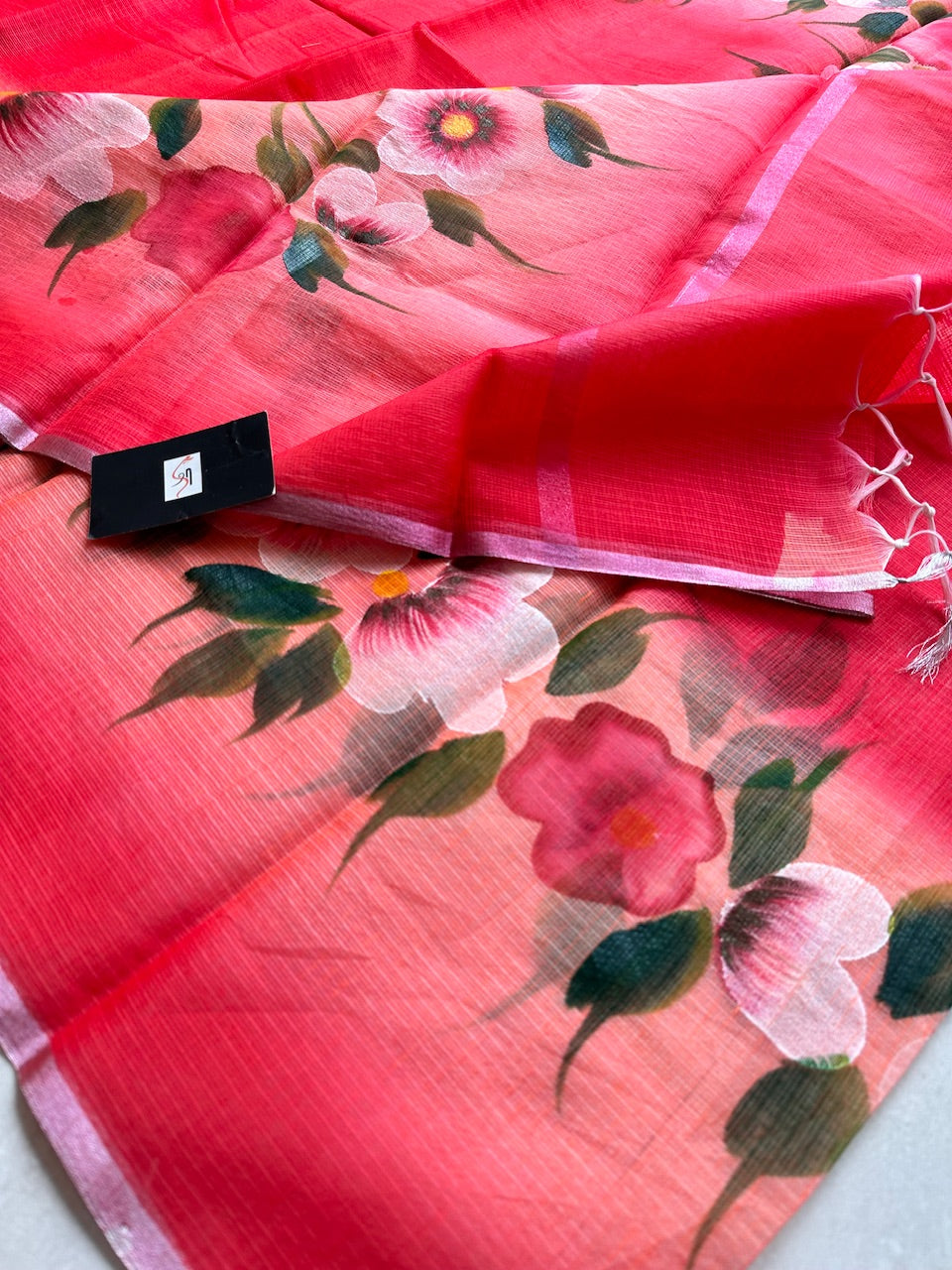 Handpainted Kota Cotton Doria Saree