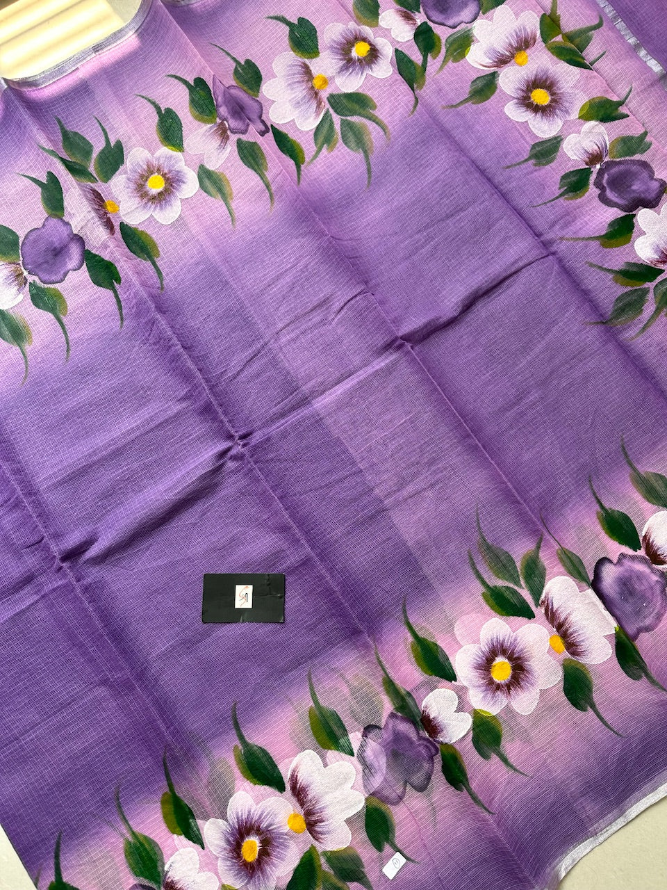 Handpainted Kota Cotton Doria Saree