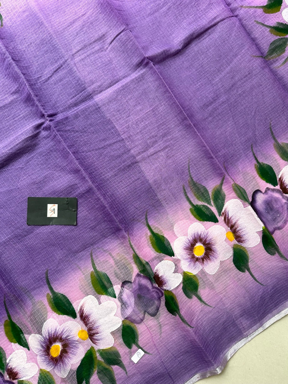 Handpainted Kota Cotton Doria Saree