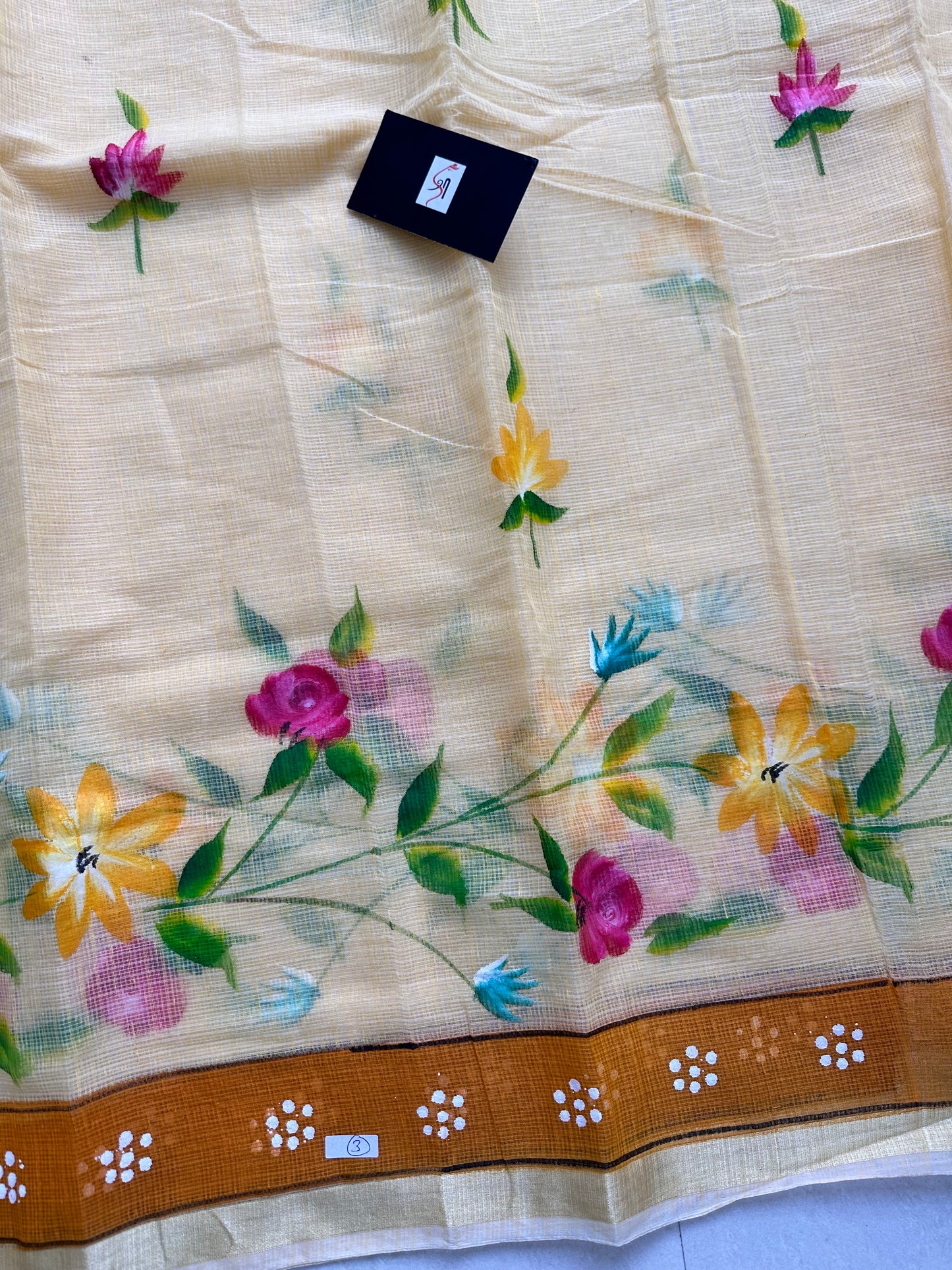 Handpainted Kota Cotton Doria Saree