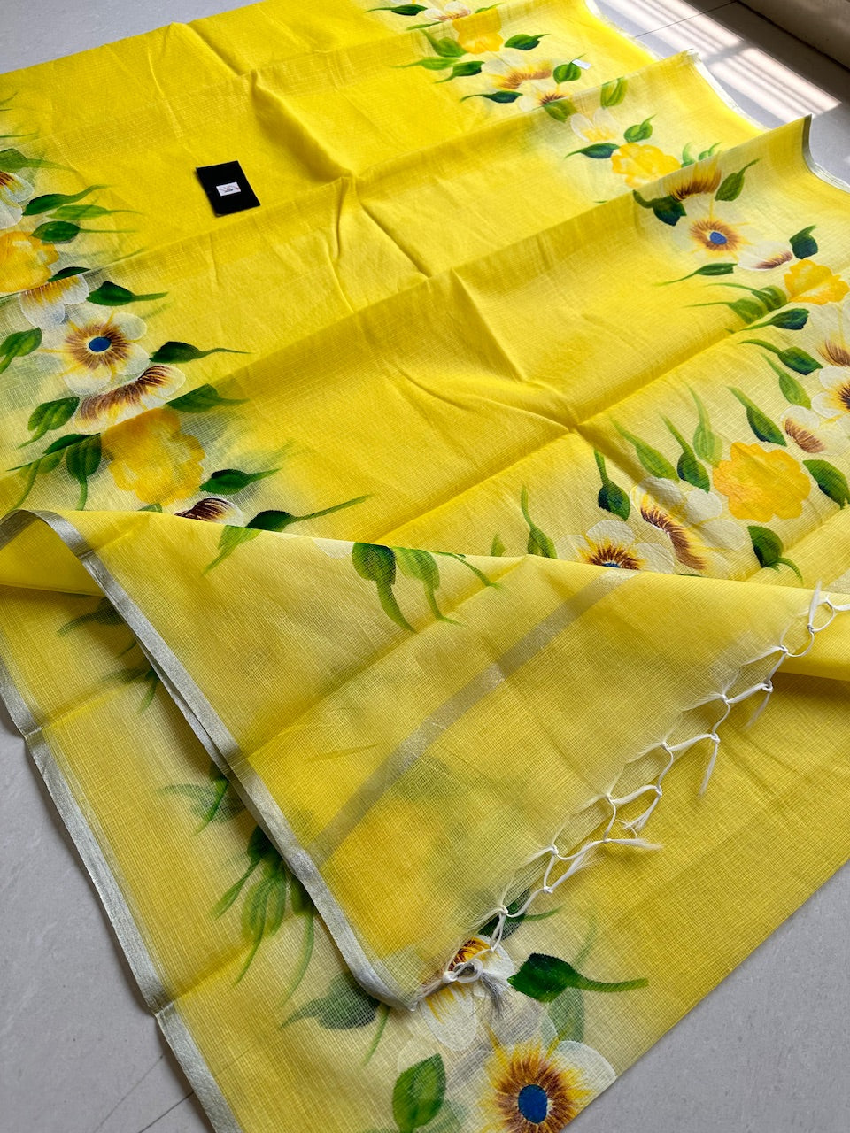 Handpainted Kota Cotton Doria Saree