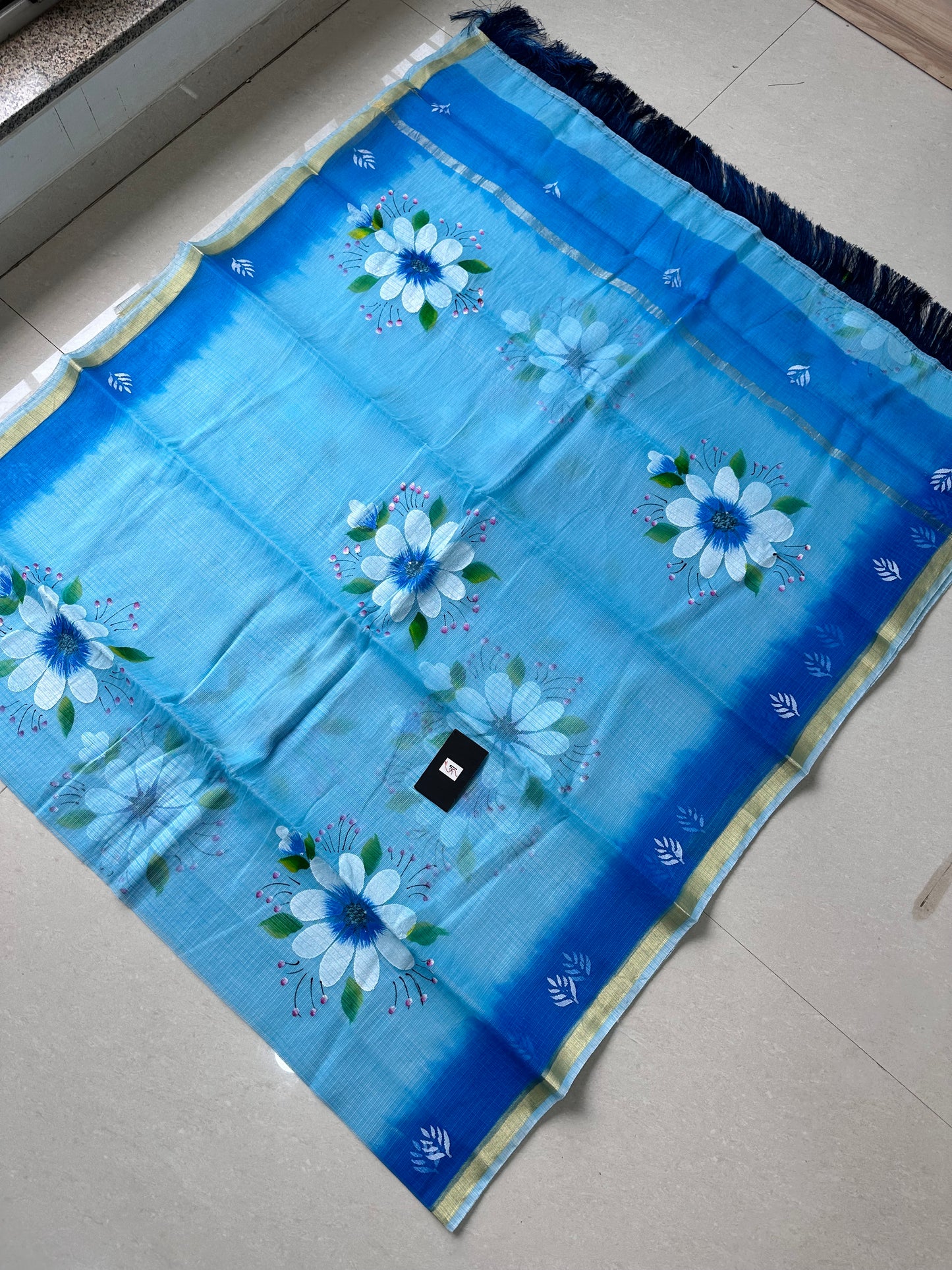 Handpainted Kota Cotton Doria Saree