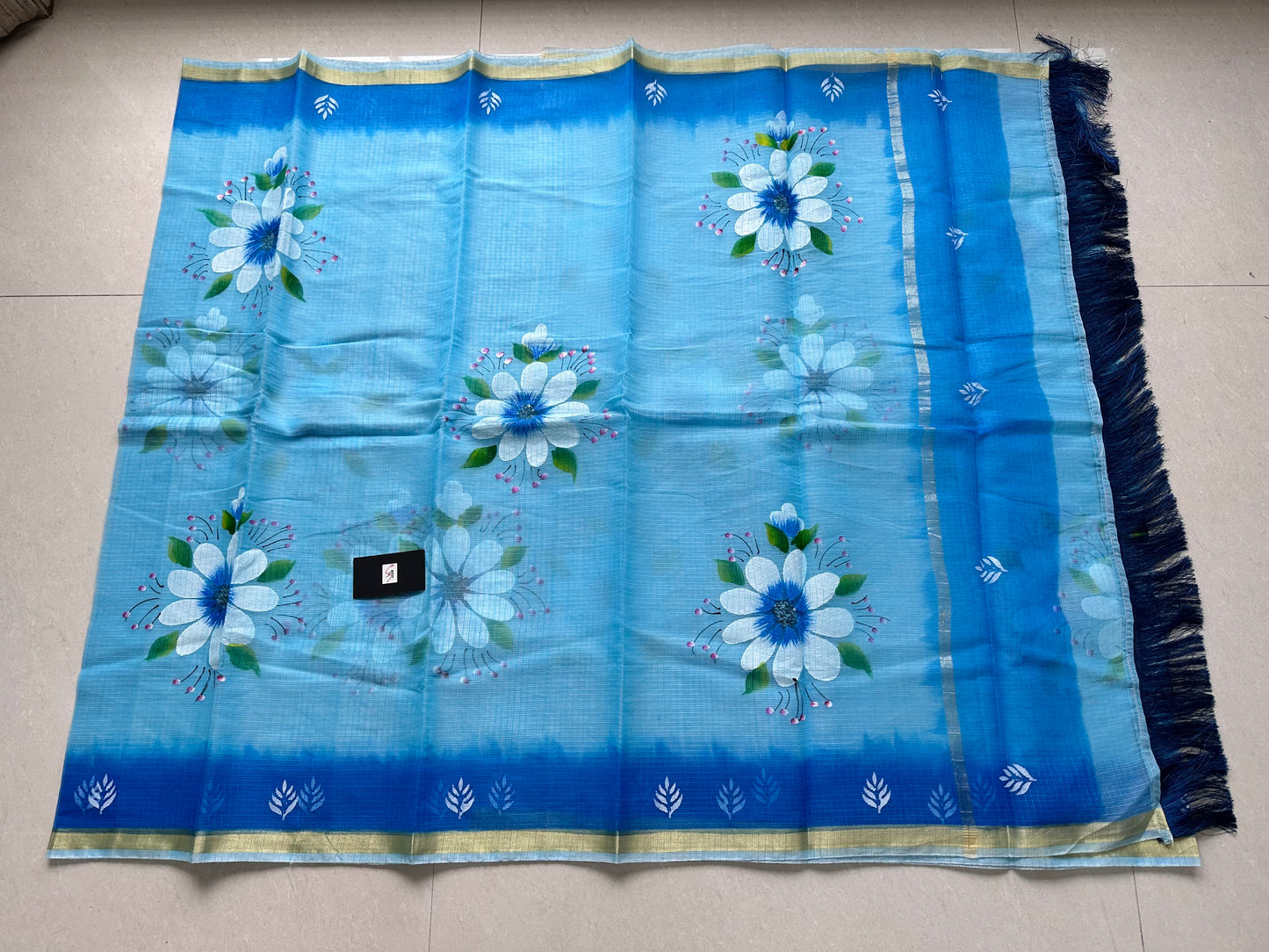 Handpainted Kota Cotton Doria Saree