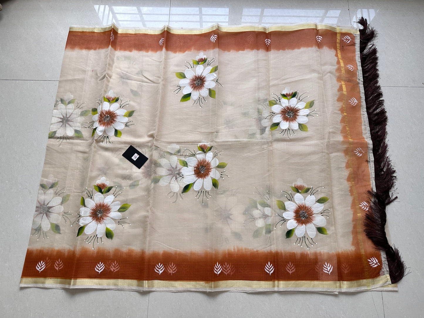 Handpainted Kota Cotton Doria Saree