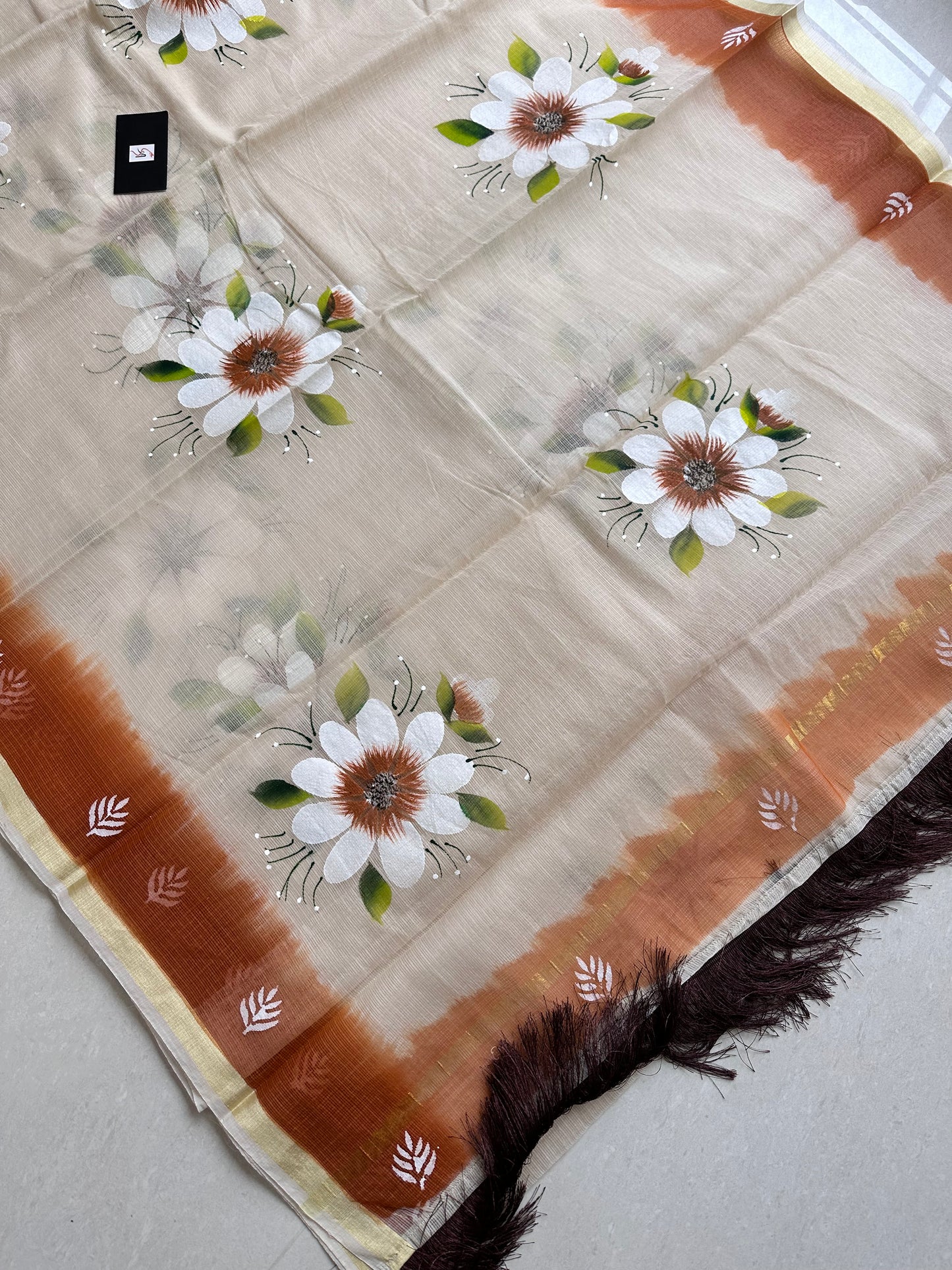 Handpainted Kota Cotton Doria Saree